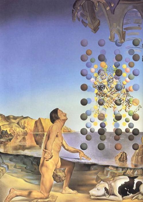 Salvador Dali Dali Nude in Contemplation Before the Five Regular Bodies